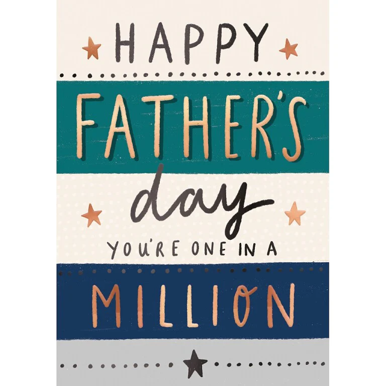 Hotchpotch Father's Day Card For A One In A Million Dad 5x7 inches - Image 2