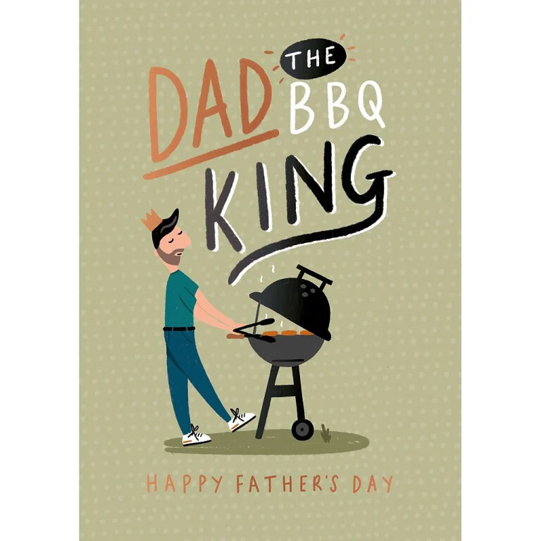 Hotchpotch Father's Day Card For Dad, Barbecue Theme 5x7 inches - Image 2