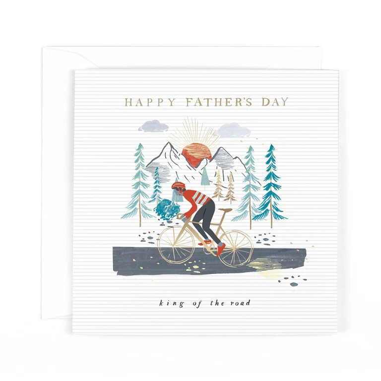 Hotchpotch Father's Day Card For Dad Cycling Themed 6x6 inches