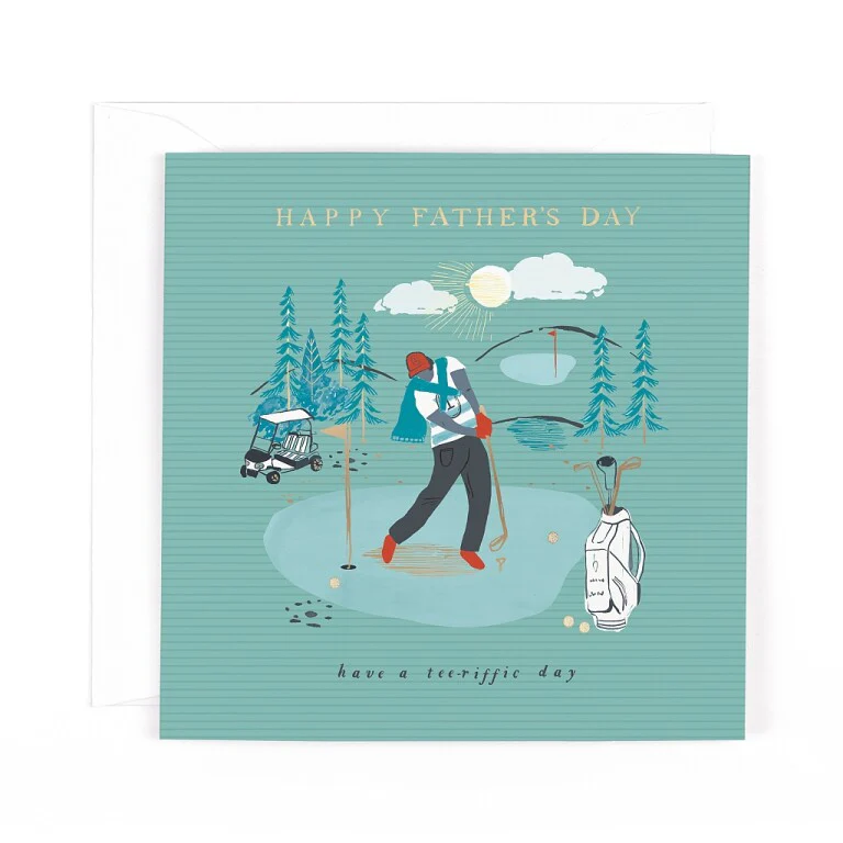 Hotchpotch Father's Day Card For Dad Golf Themed 6x6 inches