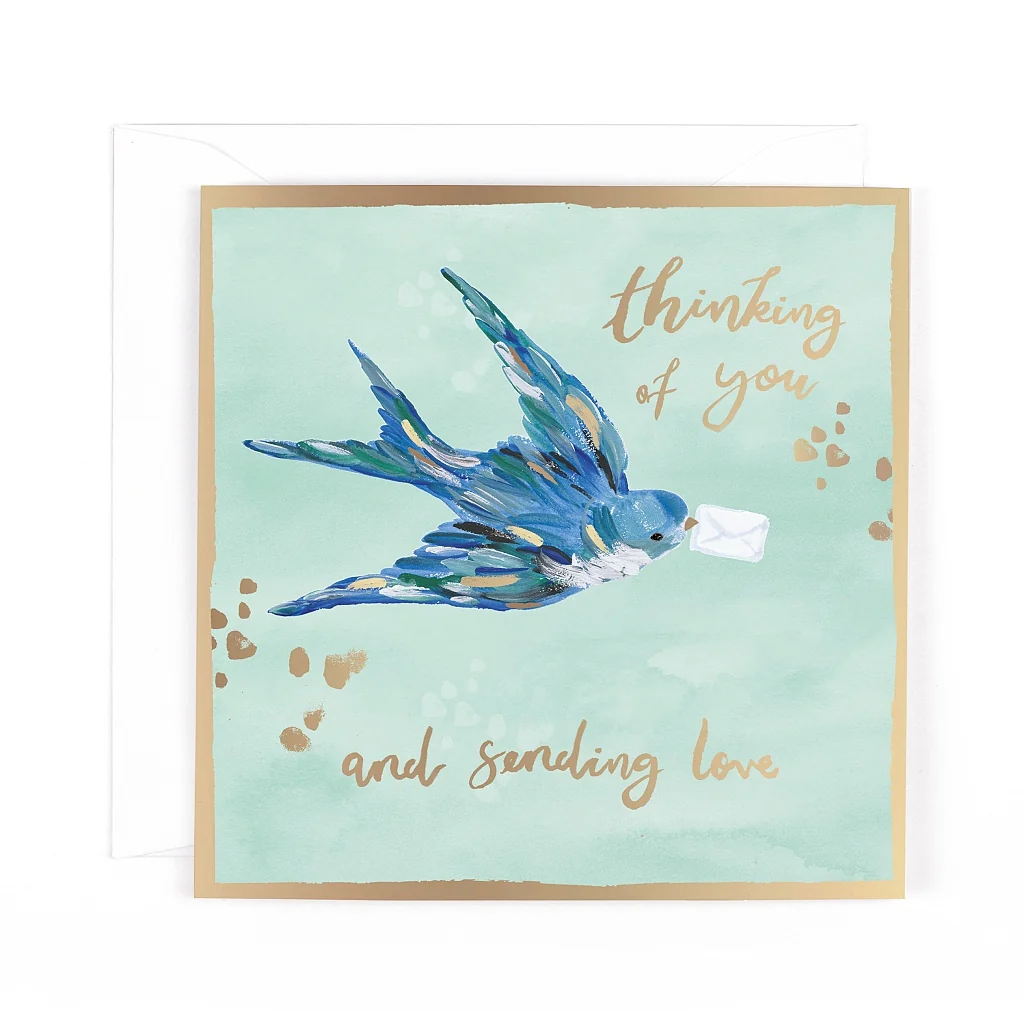 Hotchpotch Thinking Of You Greetings Card For Someone Special, Tatty Teddy With Bouquet Of Flowers 15.2 X 15.2 cm - Official Collection - Image 2