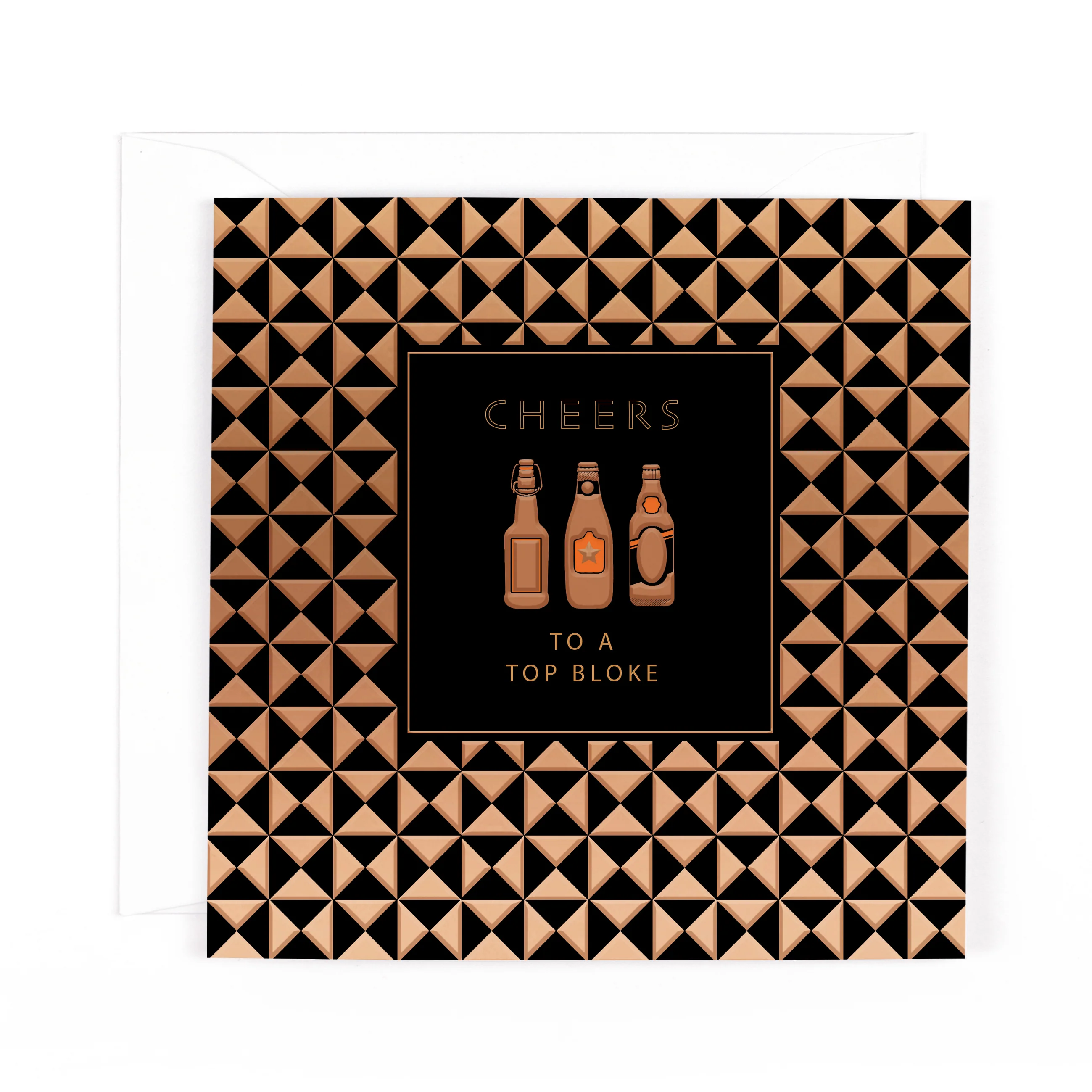 Luxury Foiled 'Top Bloke' Birthday Card - Pocket Square Greeting Card by Hotchpotch London