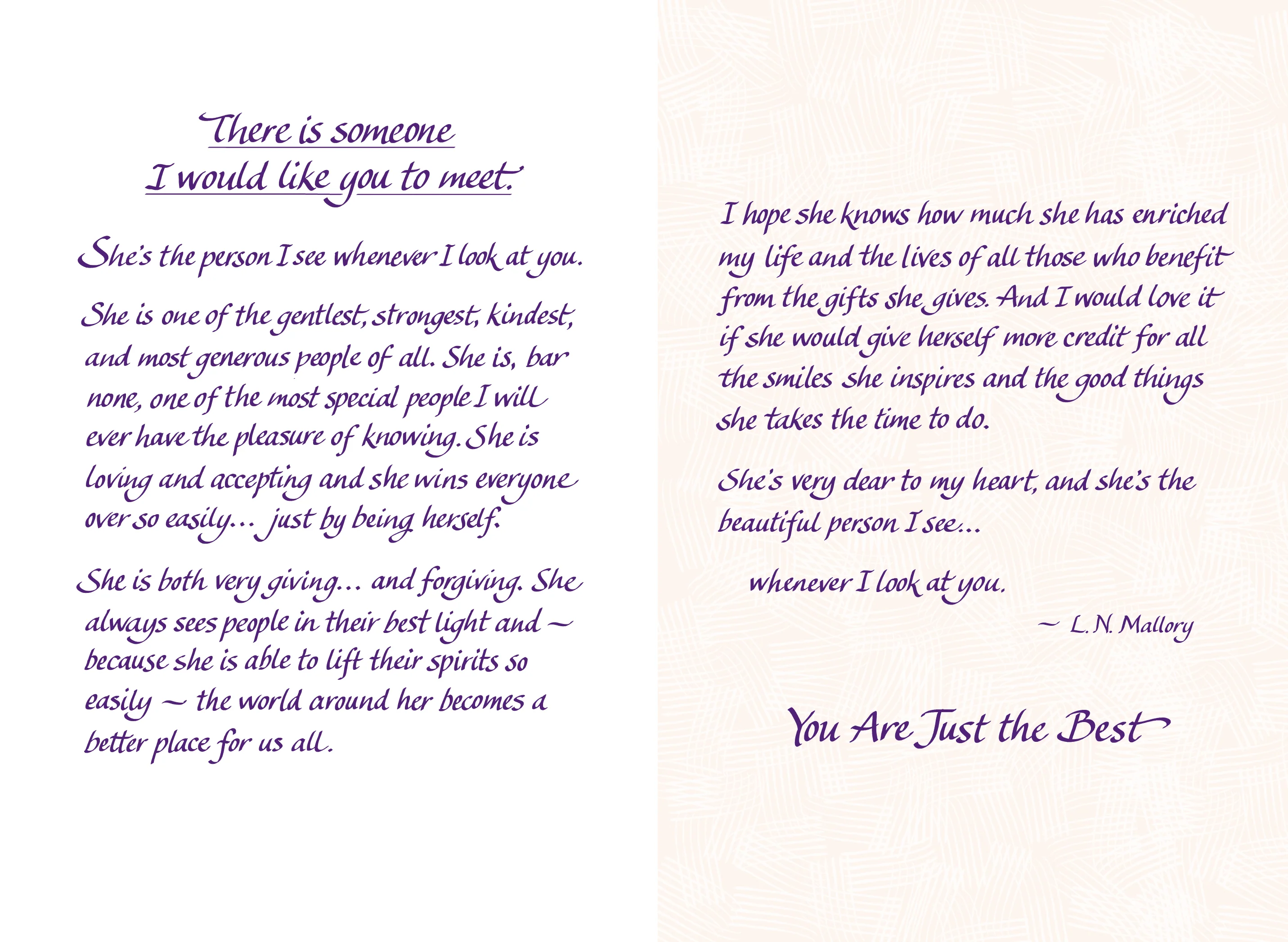 Luxury Fold Out Keepsake Greeting Card For Someone Wonderful - Unique Expressive Art Card With Original Verse 5 x 7 Inches (12 x 17 Cms) - Image 2