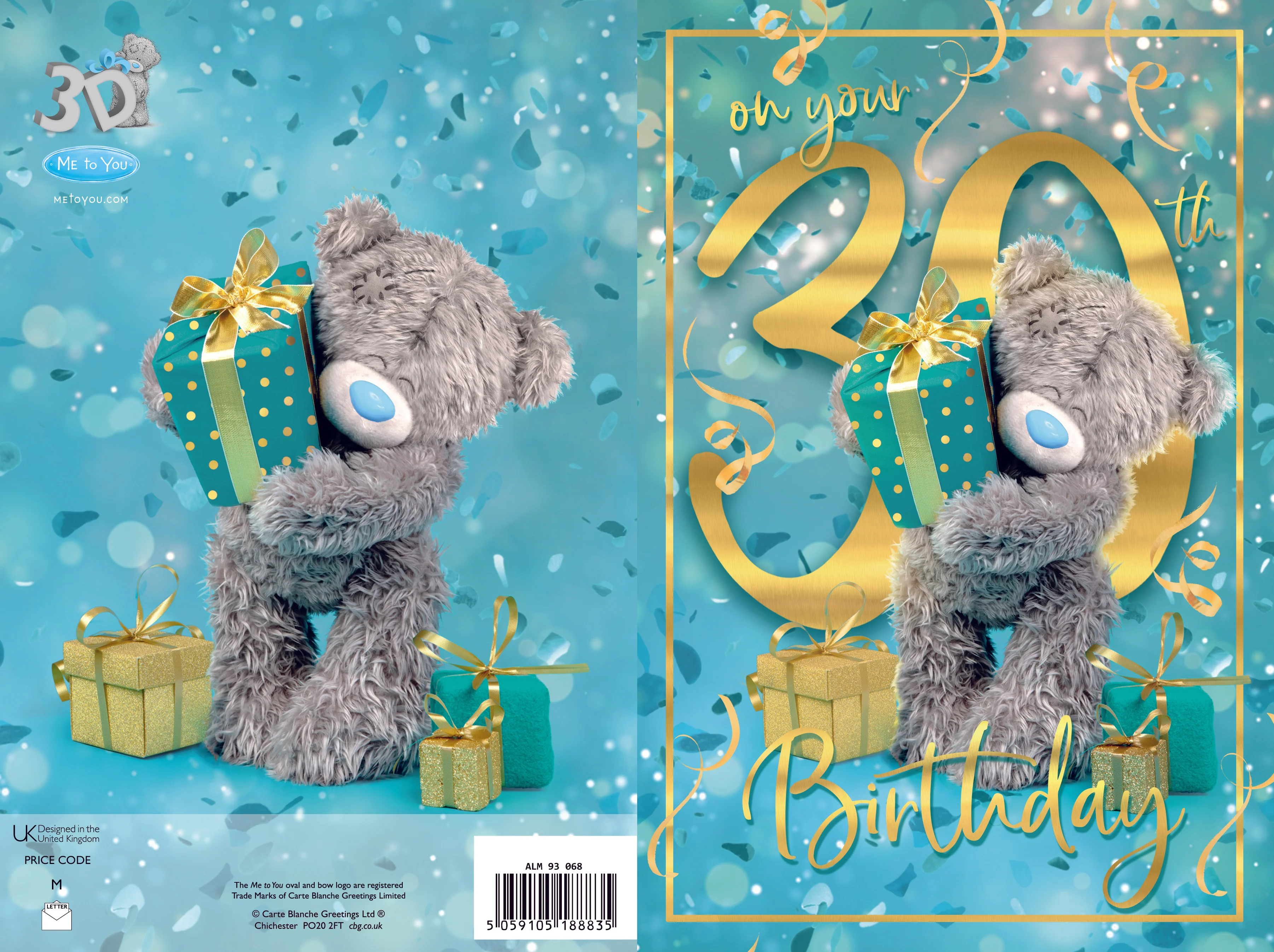 Me to You 30th Bear Holding Gift Greeting Card - Image 3