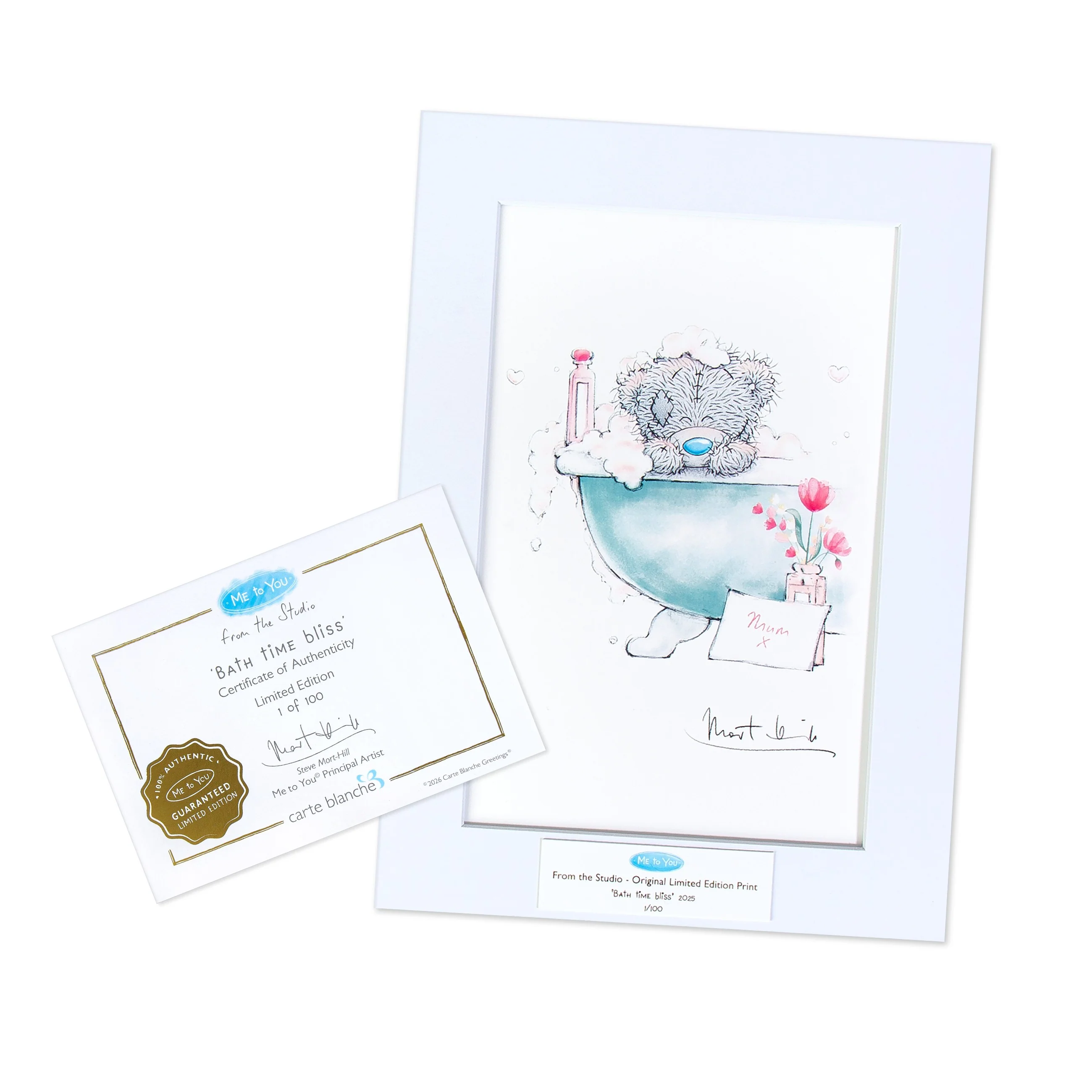 Me to You 'Bathtime Bliss' From the Studio Limited Edition A4 Print - Image 3