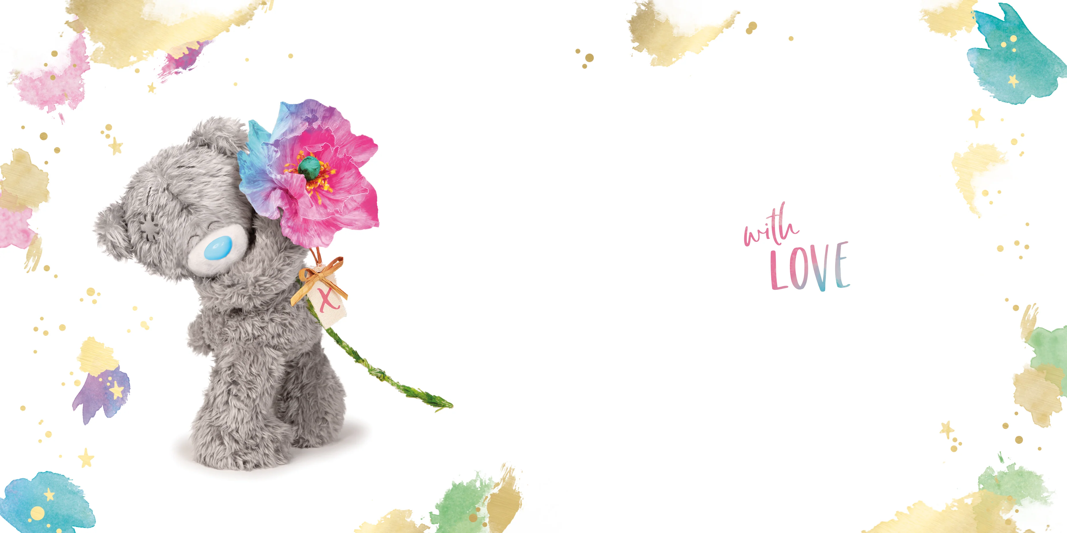 Me to You Tatty Teddy 3D Luxury Keepsake Birthday Card, Just For You 6 x 6" - Official Collection - Image 2