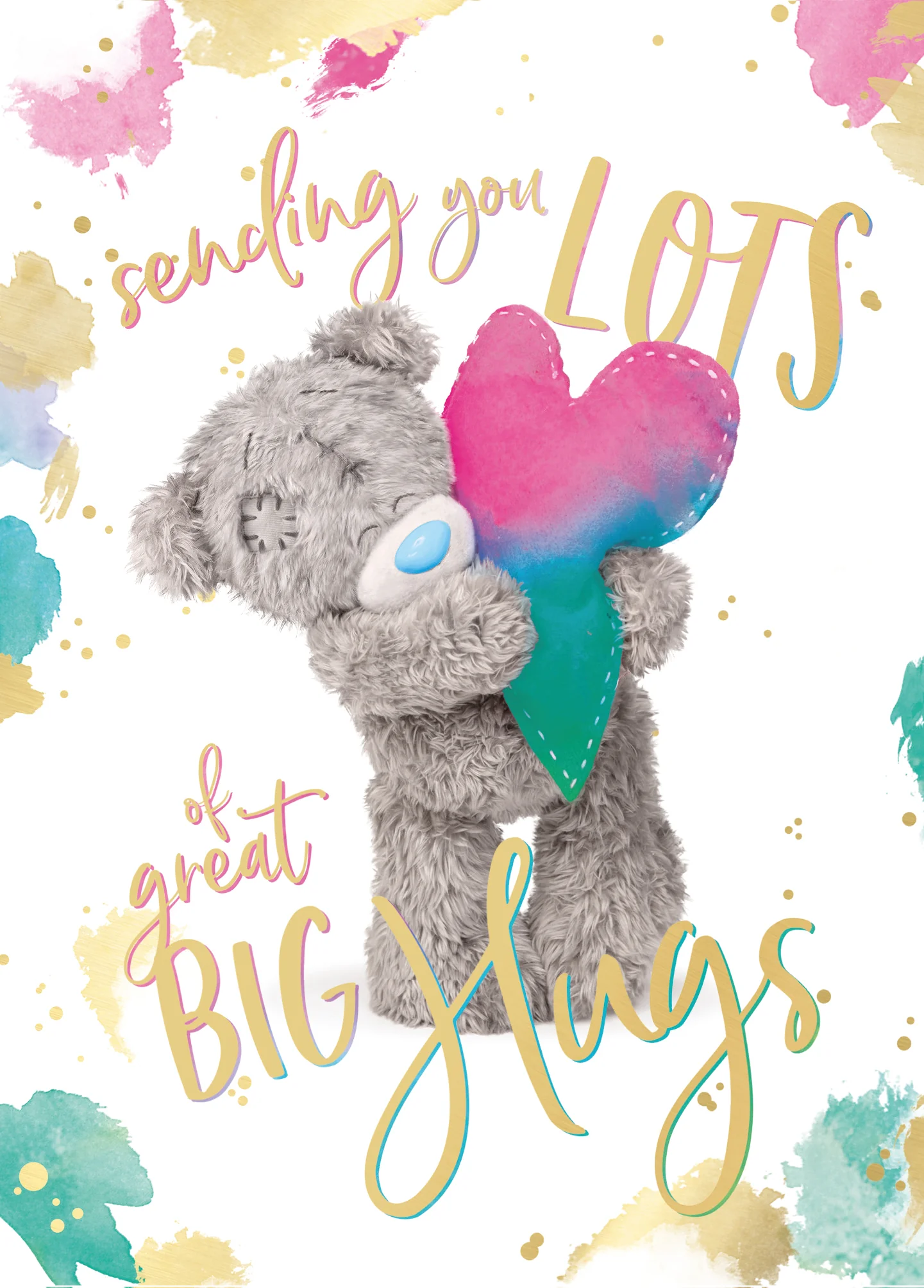 Me to You Tatty Teddy Card Sending Hugs Greetings Card | Blank Inside - 5 x 7"