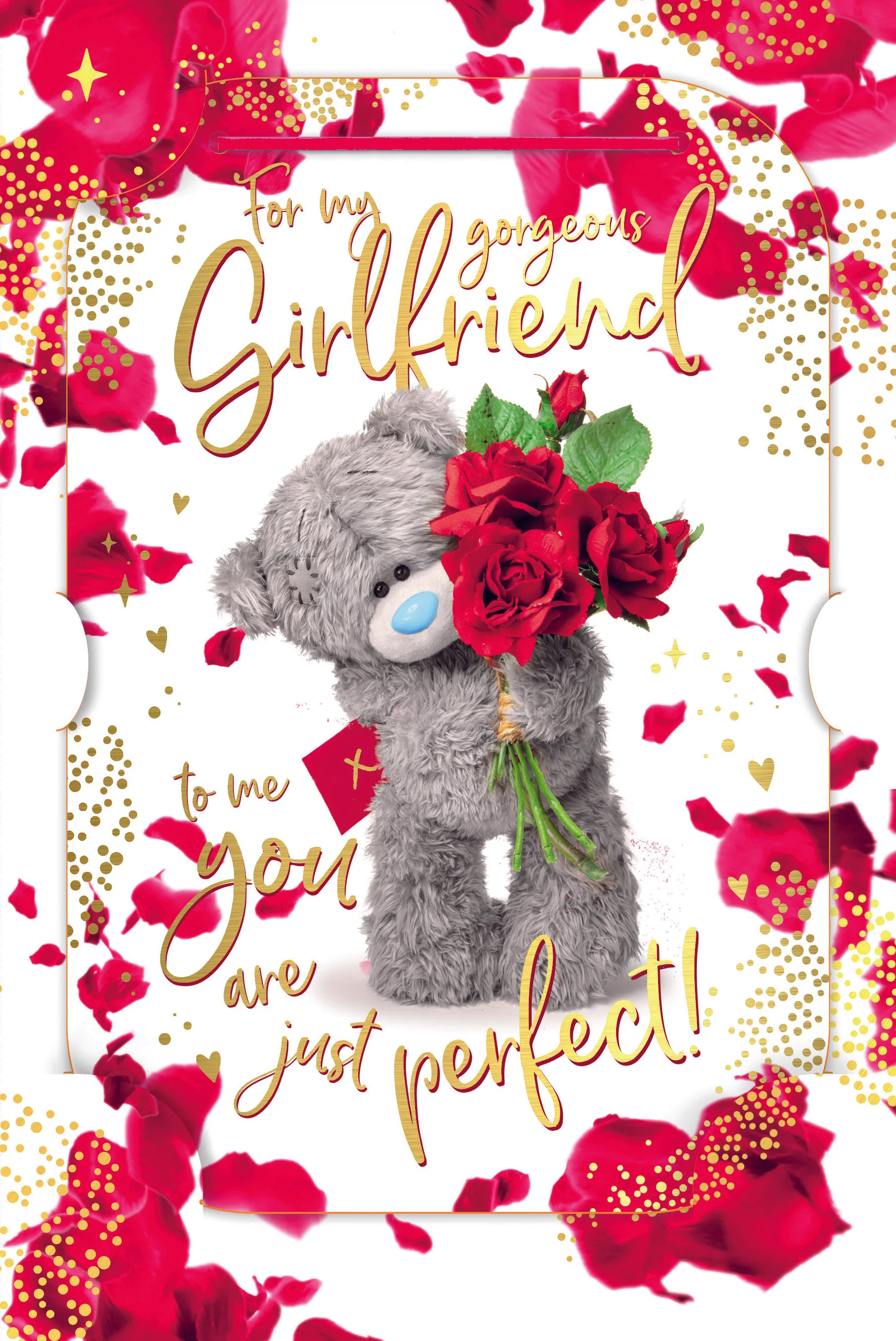 Me to You Tatty Teddy Gorgeous Girlfriend 3D Keepsake Birthday Greeting Card 6x6ins -