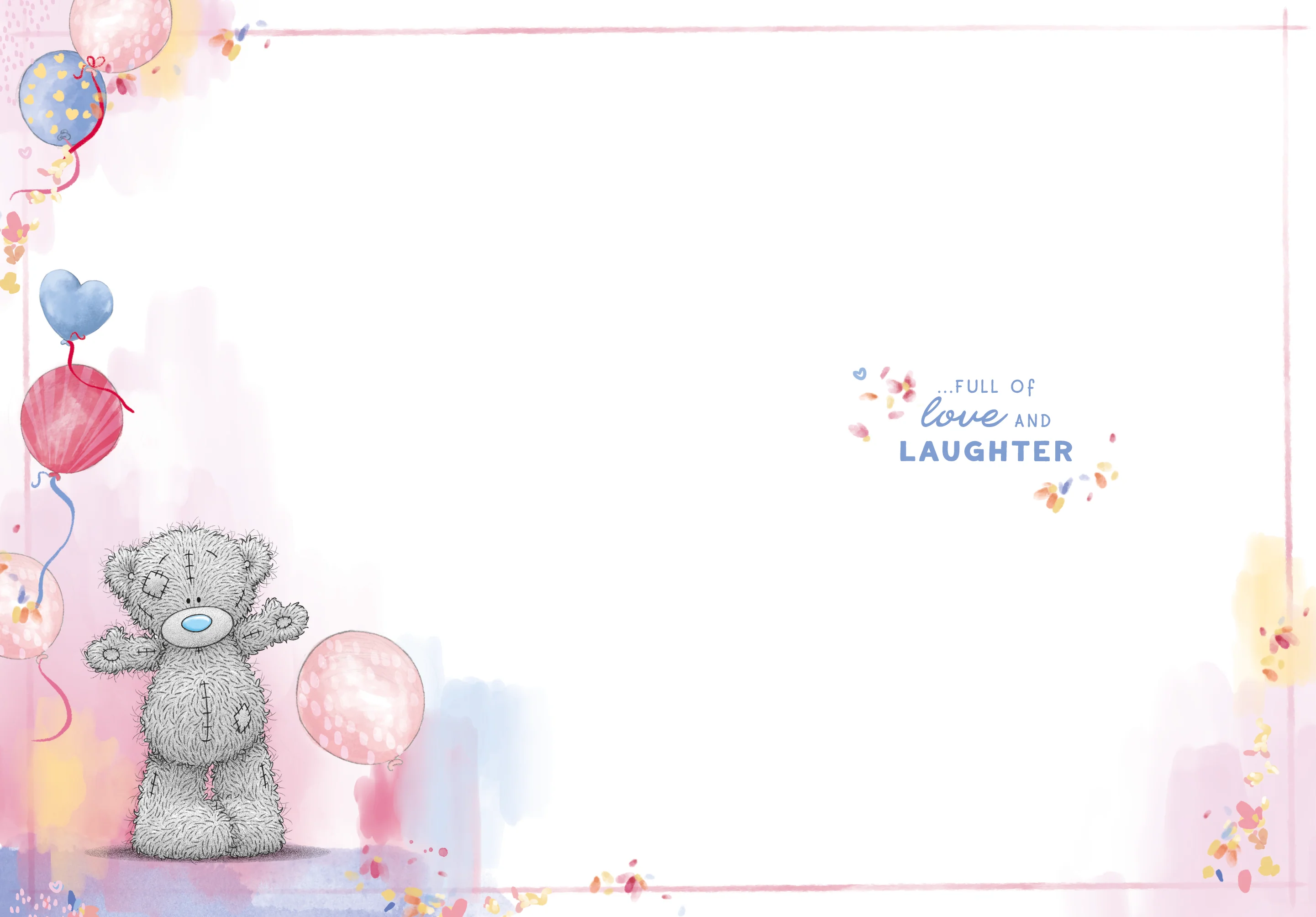 Me to You Tatty Teddy 'Happy Birthday Nanny' Bear With Cake Luxury Gold Foil Birthday Card, 6 X 9 Inches - Official Collection - Image 2