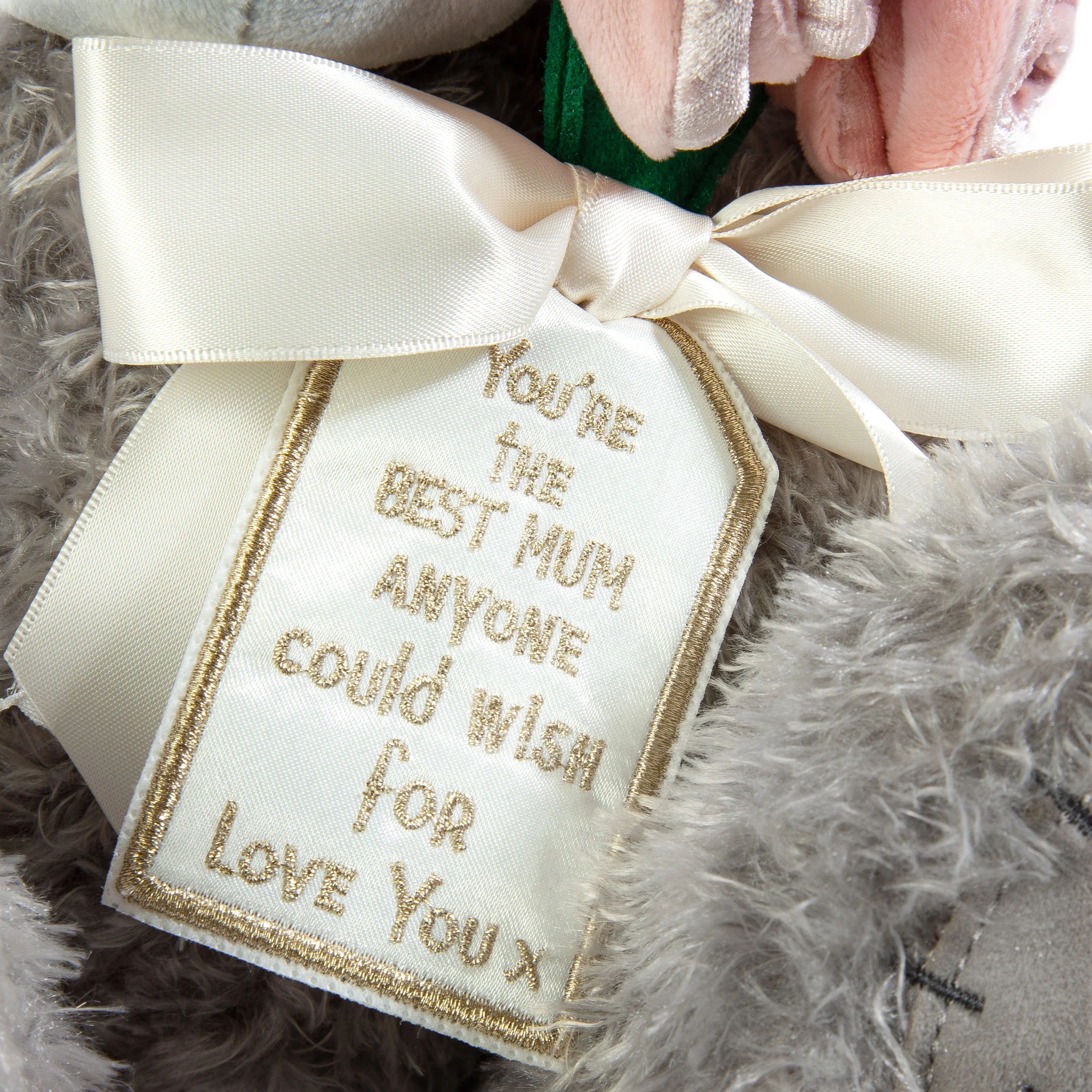 Me to You Tatty Teddy Large Luxury 'Best Mum' Plush Bear With Velvet Flowers 27cm High - Image 3