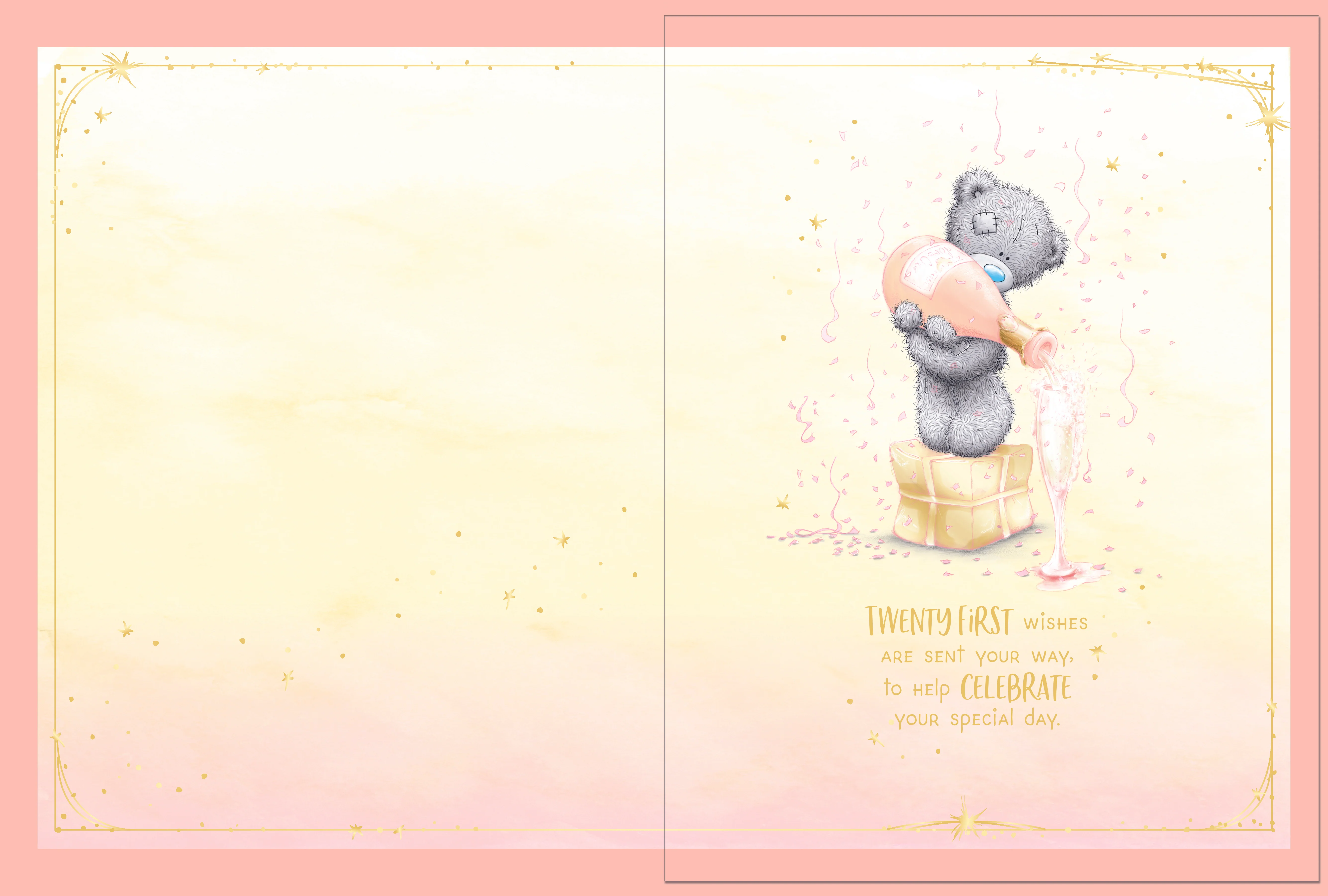 Me To You Tatty Teddy Large Luxury Boxed Handmade 21st Birthday Card - Image 3