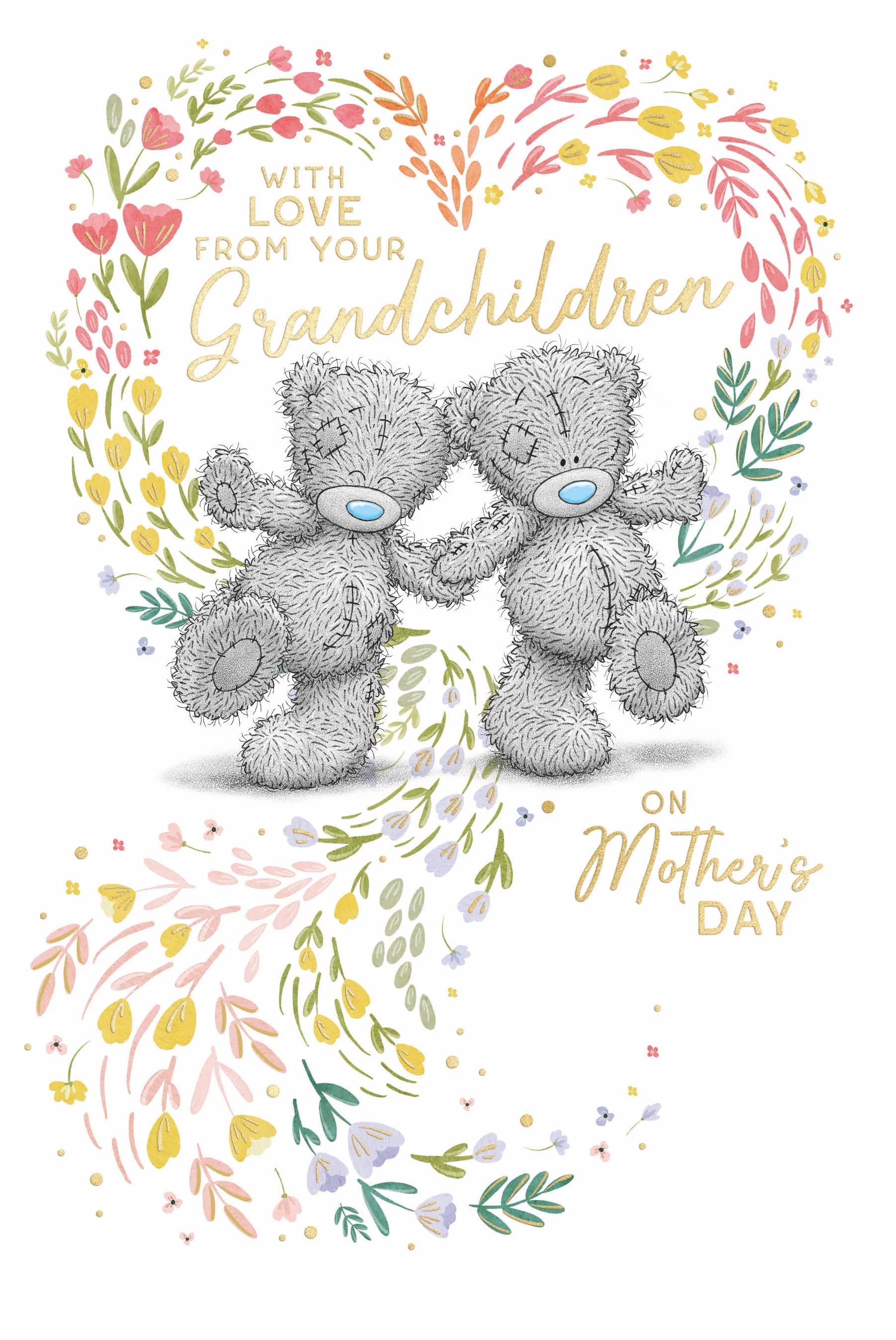 Me to You Tatty Teddy Mother's Day Card 'With Love From Your Grandchildren' 6 x 9" - Official Collection