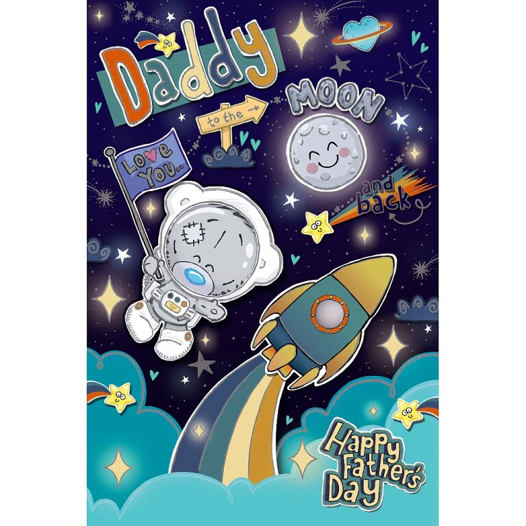 Me to You Tatty Teddy My Dinky Bear Father's Day Daddy Card 6x9"