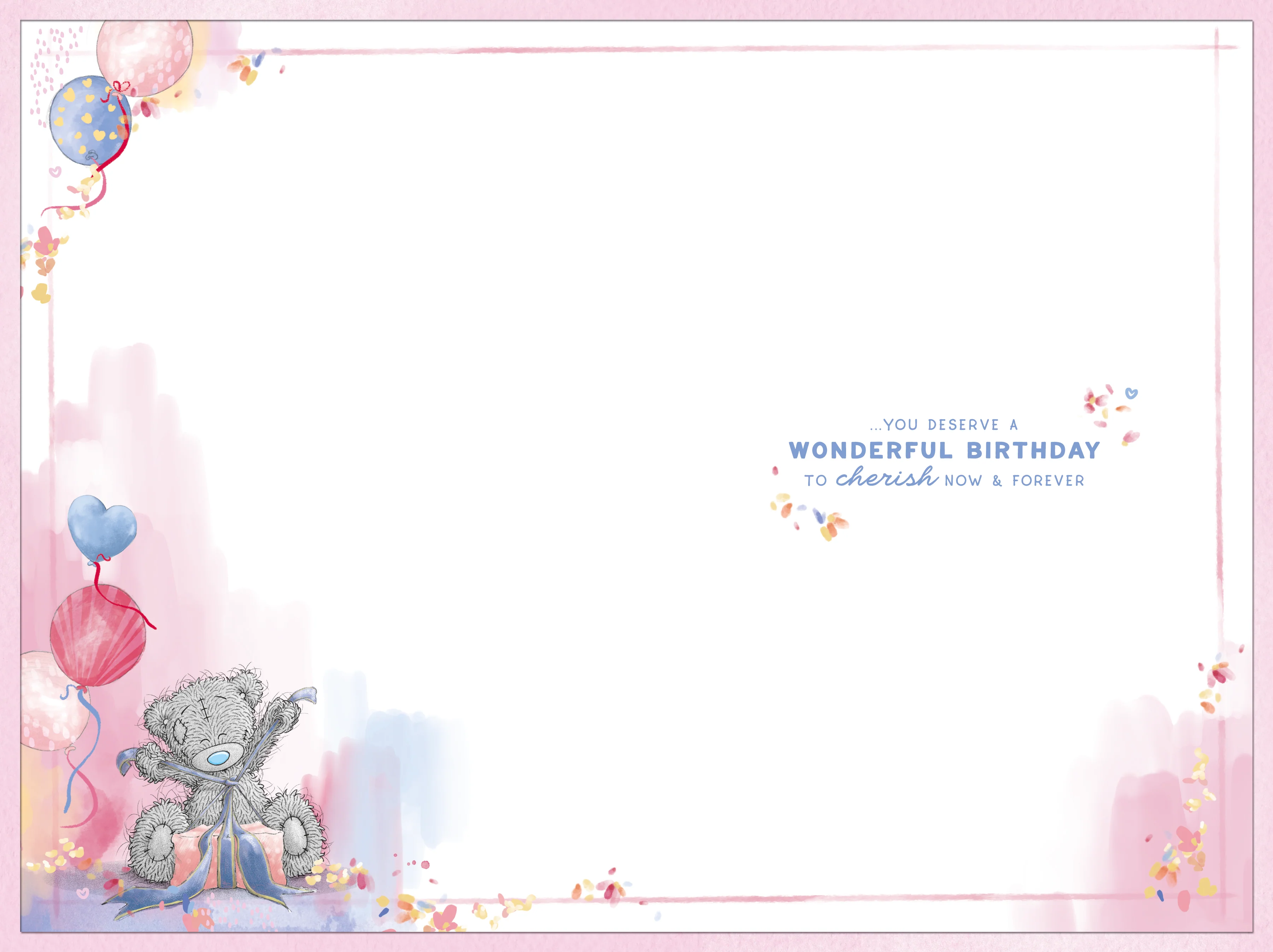 Me To You Tatty Teddy One I Love Luxury Gold Foil Embellished Birthday Card, 6 X 9 Inches - Official Collection - Image 2