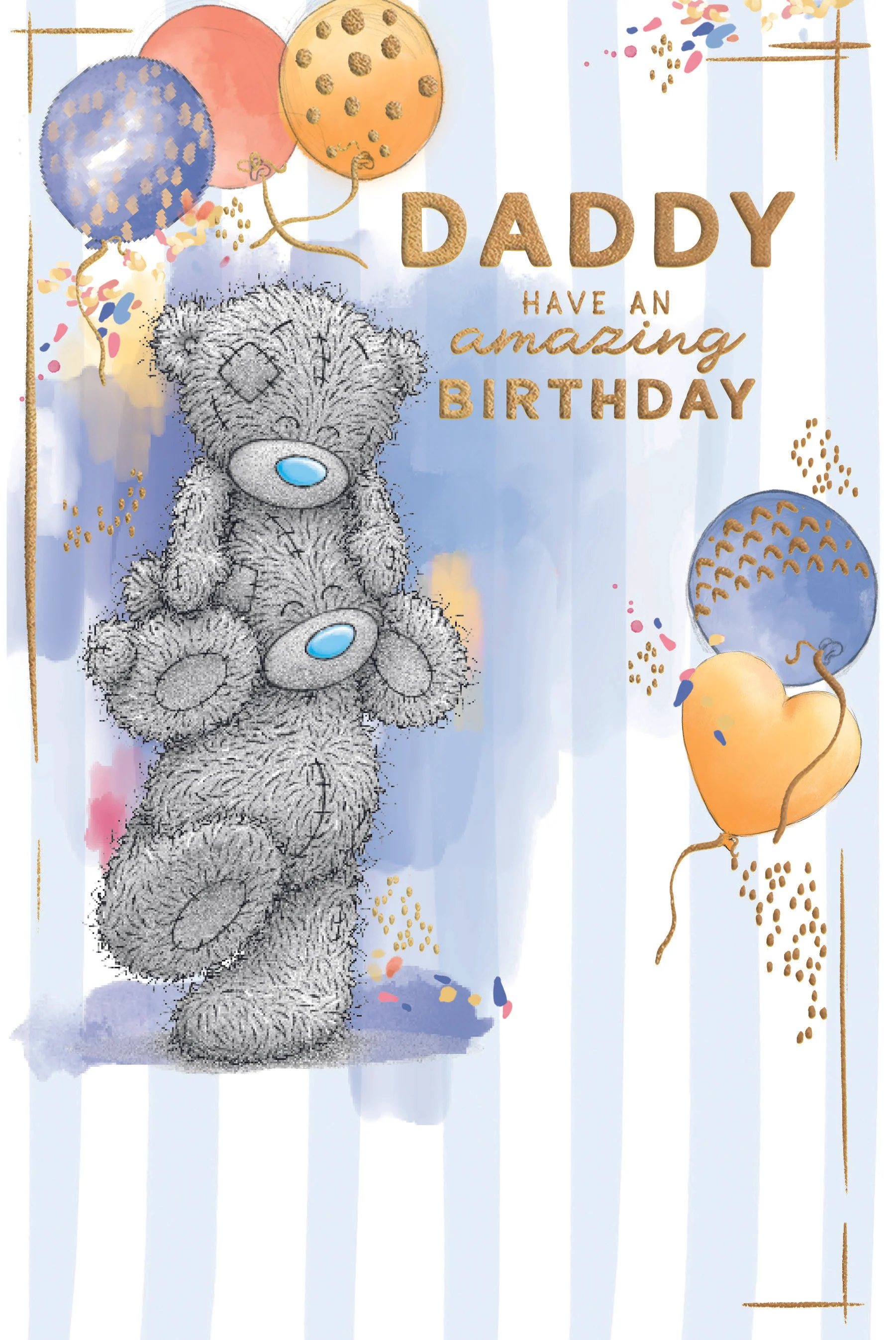 Me to You Tatty Teddy Son Balloons And Gifts Luxury Birthday Card, 6 X 9 Inches - Official Collection