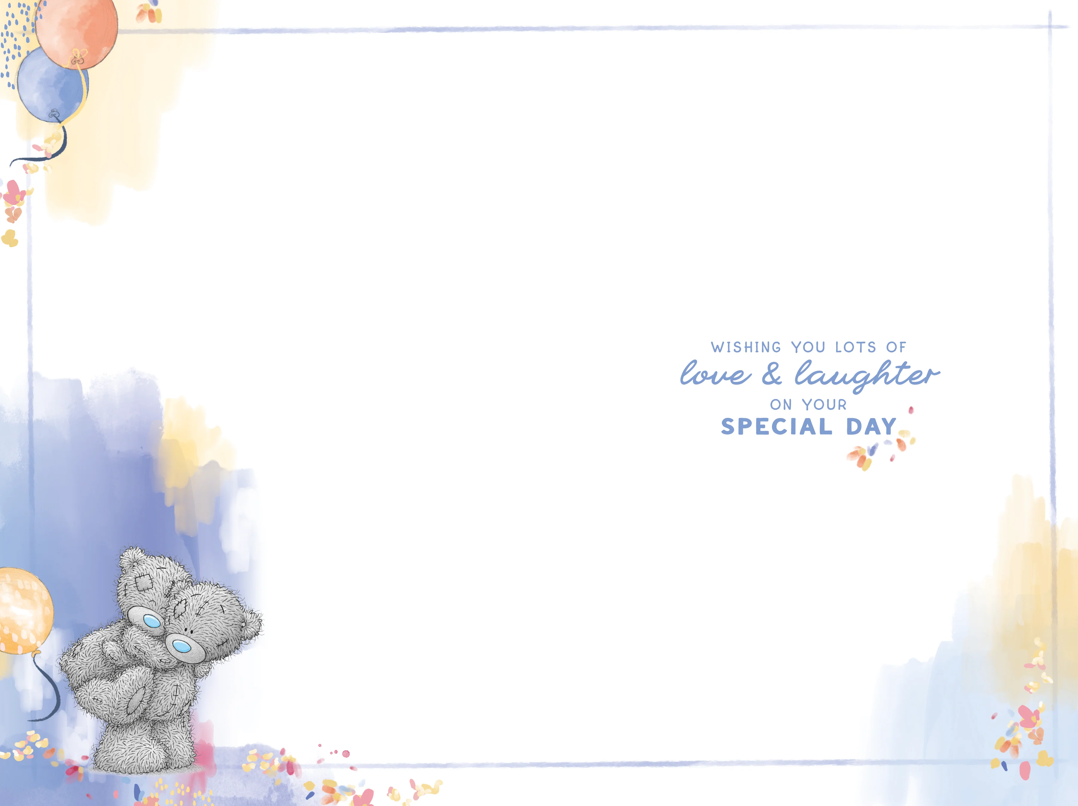 Me to You Tatty Teddy Son Balloons And Gifts Luxury Birthday Card, 6 X 9 Inches - Official Collection - Image 2