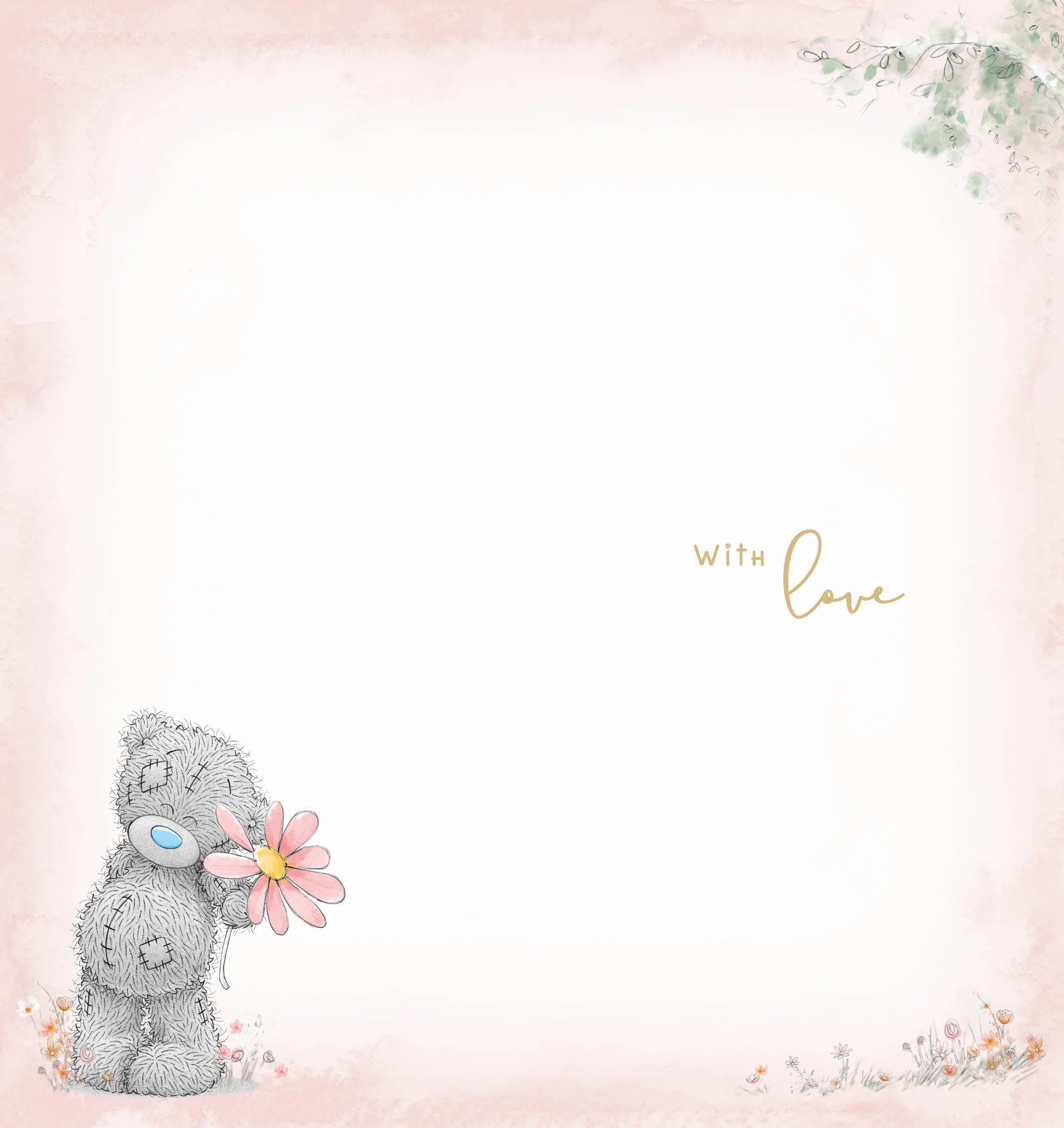Me to You Tatty Teddy Thank You Greeting Card 8 x 4 Inches (20 x 10 Cms) - Official Collection - Image 2