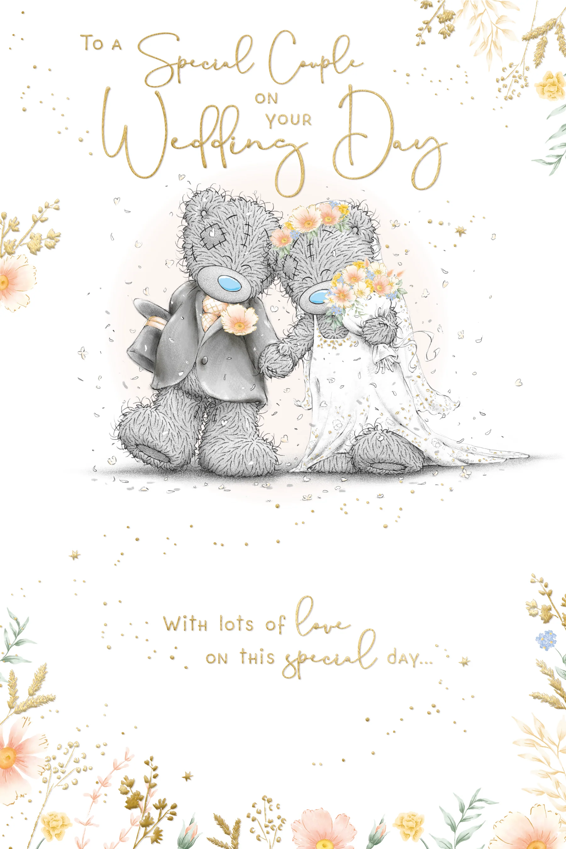 Me to You Tatty Teddy To A Special Couple On Your Wedding Day Greeting Card 6 x 9 Inches - Official Collection