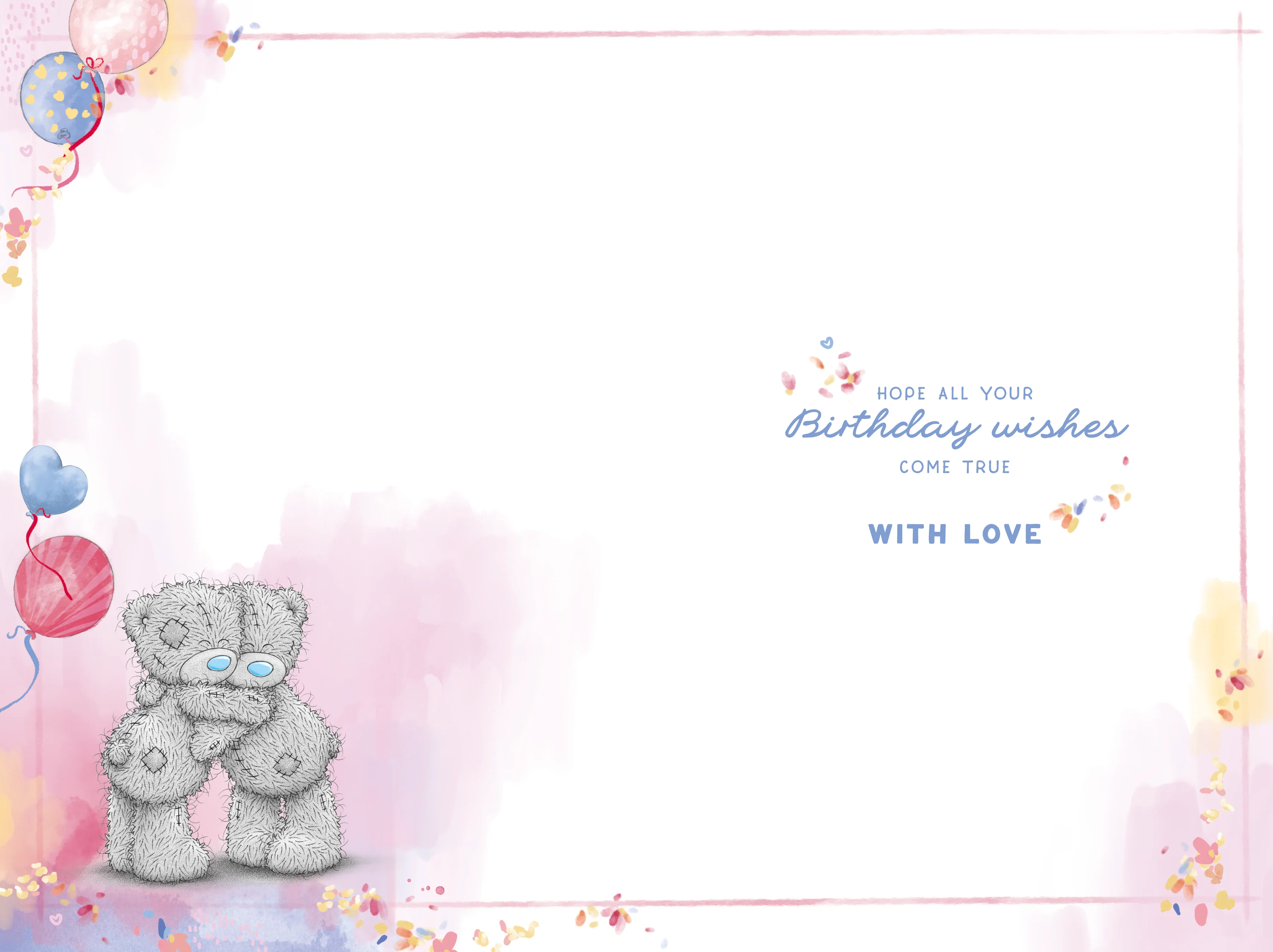 Me To You Tatty Teddy To A Wonderful Friend Bears Hugging Luxury Gold Foil Birthday Card, 6 X 9 Inches - Official Collection - Image 2