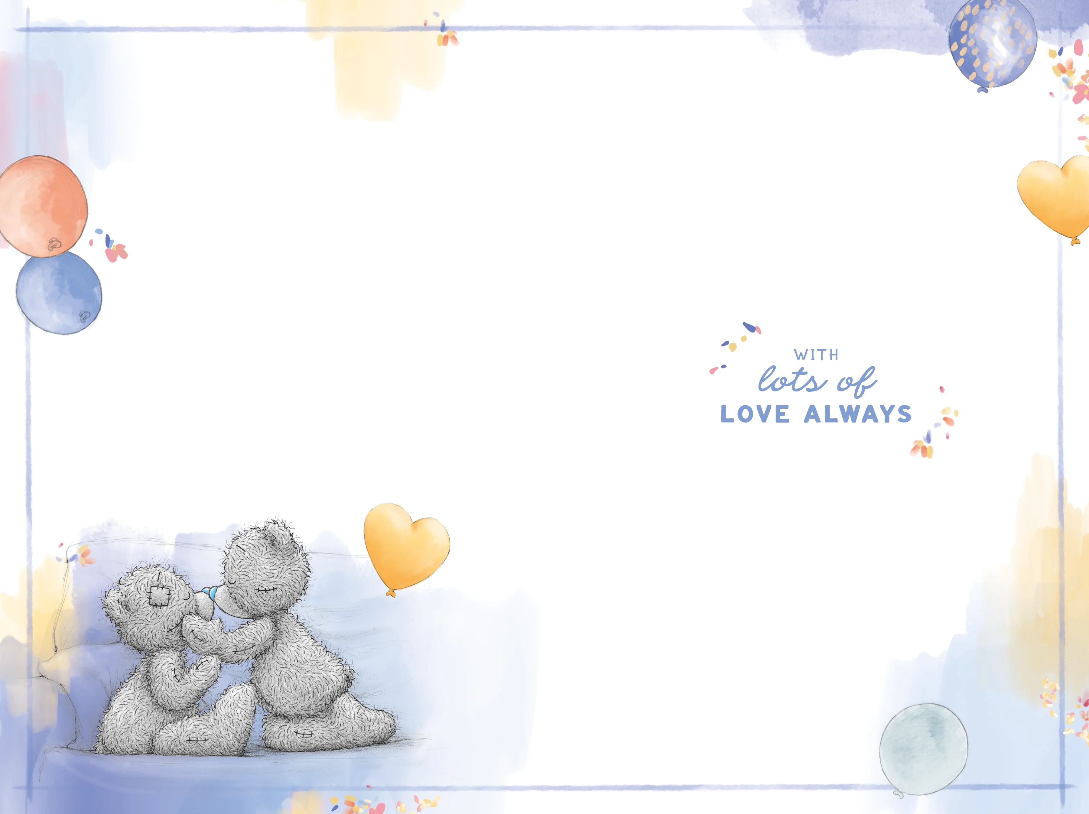 Me to You Tatty Teddy Very Special Fiance Adorable Luxury Gold Foil Birthday Card, 6 X 9 Inches - Official Collection - Image 2