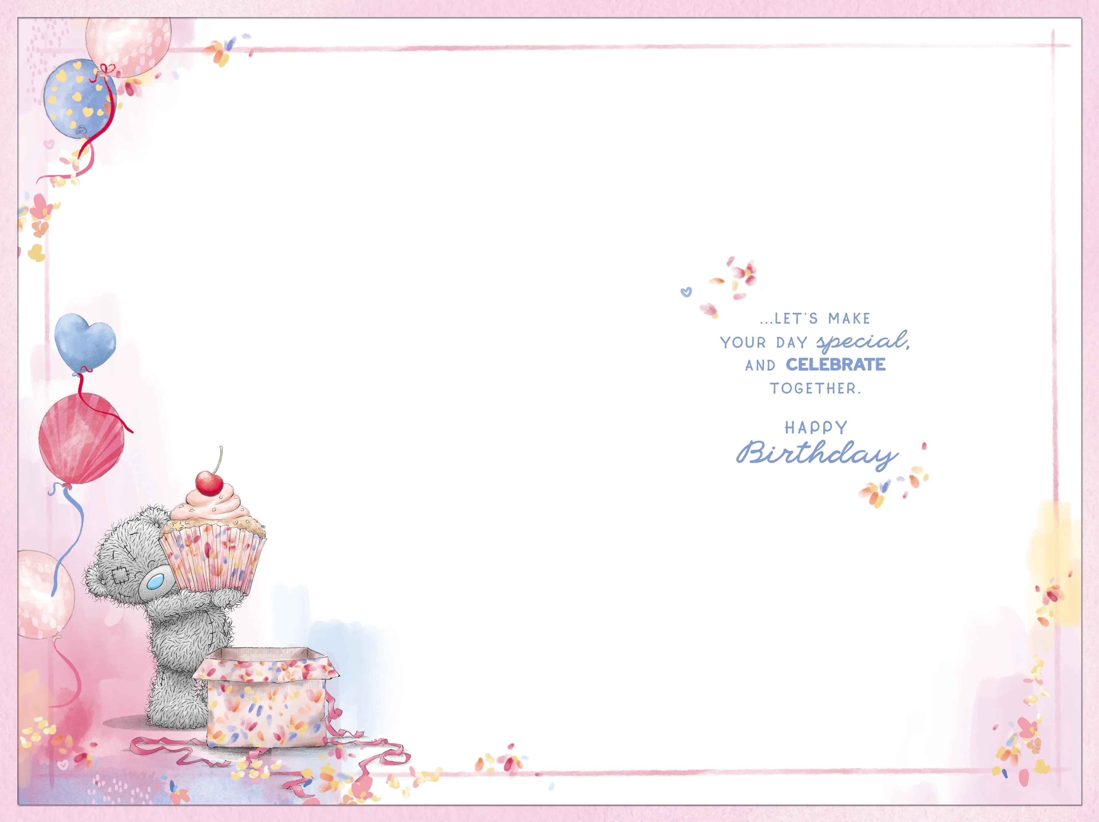Me To You Tatty Teddy Wonderful Sister Bear With Gifts Luxury Gold Foil Birthday Card, 6 X 9 Inches - Official Collection - Image 2