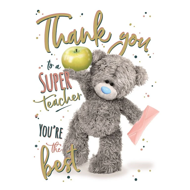 Me to You Thank You Teacher Photo Real Card 5x7"