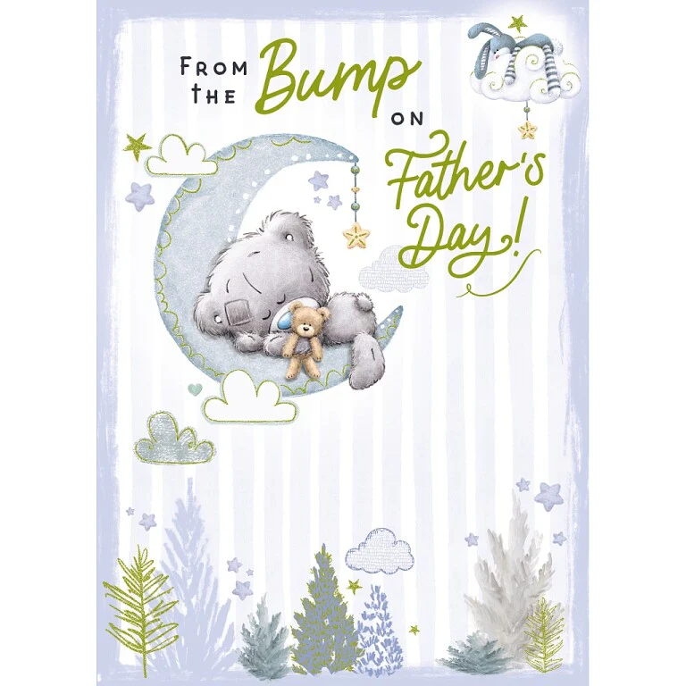 Me to You Tiny Tatty Teddy Daddy-To-Be Father's Day Card 'From the Bump' 5x7"