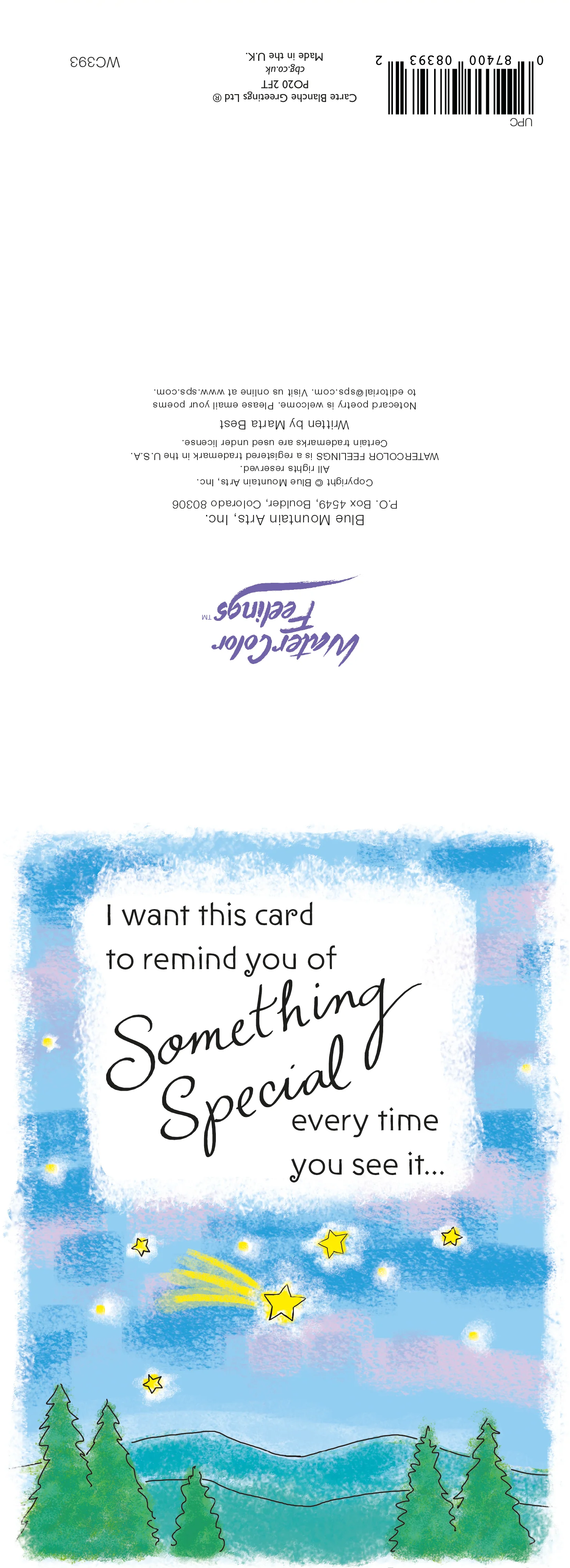 Uplifting Greeting Card For Someone Special - Unique Expressive Art Card With Original Verse 5 x 7 Inches (12 x 17 Cms) - Image 3